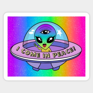 I come in peace Sticker